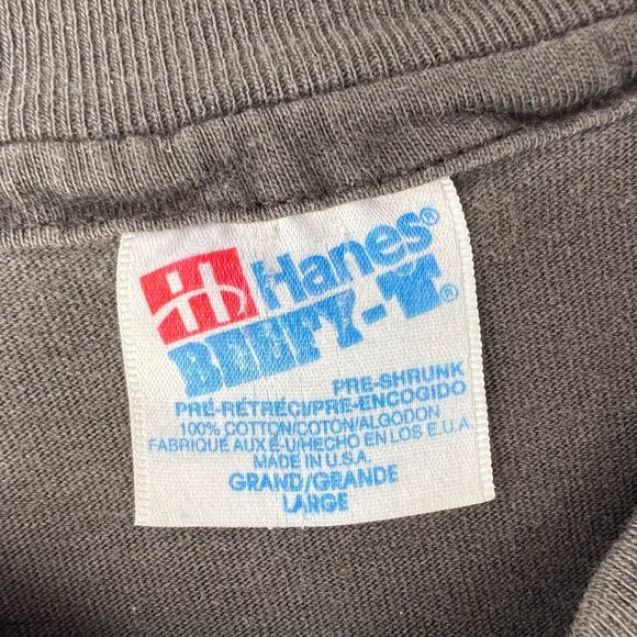 Vintage 90s Nature All Over Print Leopard in Jungle Single Stitch T-Shirt Sz Lrg - Picture 9 of 15